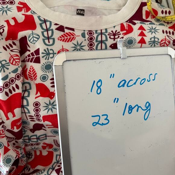 Tea Collection Unisex LARGE Scandinavian Animals Goodnight Pajama Top Sleepwear - Picture 13 of 13